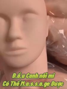 Đầu canh giả silicon tập nối mi học masage mặt spa  Đầu canh nhựa thực hành nối mi