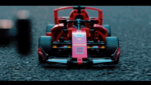 1:10 Pull Back Car Red Formula 1 Racing Car Building Block Model Big Size Model Kid Adult Gift