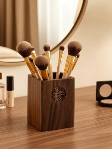 OYIla | Vintage Style Wood Makeup Brush Organizer