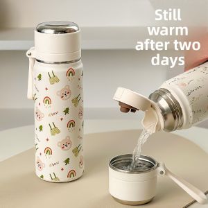 Long-Lasting Insulated Water Bottle for Students Women Men Slim Elegant Design Stainless Steel Beverage Container 450ml