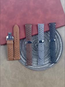 Breathable Porous 18mm 20mm 22mm Vintage Matte Leather Watch Strap for Seiko for Rolex for Omega Brown Black Universal Watchband