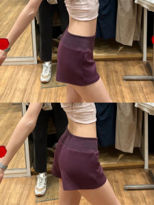 LANMENGYA | Purple Sport Shorts for Small Women High Waist Non-Slip Buttocks Hugging