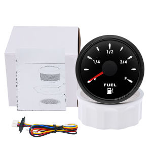 7 Color Light 52mm Fuel Level Gauge+ 0-190 ohm Fuel Float Sensor 100~500mm Oil Tank Meter Indicator For Car Boat Marine RV Yacht