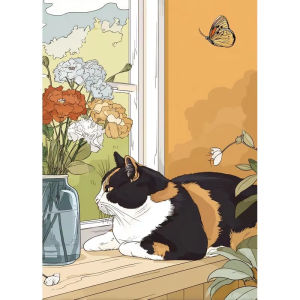 Kayou | 40x50cm Painting By Numbers Cat Digital Painting on Canvas Animals Frameless Drawing By Numbers Home Decor Unique Gift