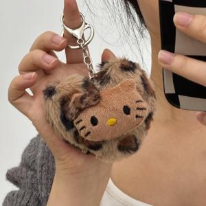 Takara Tomy | Cartoon Fashion Bag Retro Leopard Print Pendant Kawaii Anime Toy Keychain Bag Decoration Keychain Holiday Gift