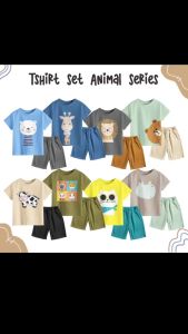 Setelan Anak Laki Laki Perempuan Animal Series