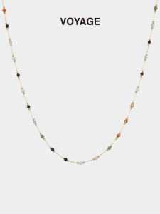 Elegant Natural Stone Beaded Necklace for Women Colorful Exquisite Fashion Jewelry Vintage Choker Cool Sweet Accessories