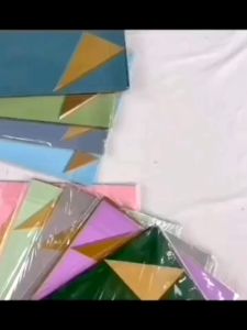 20Pcs TWO TONE GOLD color flower wrapping paper