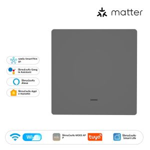 สวิตช์ไฟอัจฉริยะ MOES Tuya WiFi Matter รุ่น EU ควบคุมระยะไกล รองรับ Apple HomeKit SmartThings Alexa และ Google Home