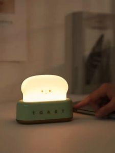 JOYCE Lamp Toast Lamp Cute Bread Retro Night Light USB Rechargeable Warm Vintage Candle Table LED Baby Aesthetic Home Decor