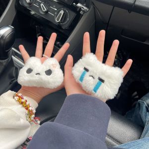 Adorable Plush Rabbit Keychain Toy Crying Angry Expression Backpack Pendant Couple Matching Bag Accessories Soft Toy