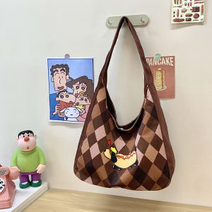 Miralda 2024 New Lazy Style Canvas Tote Bag Simple Commuter Single Shoulder Bag Large Capacity Youth Casual Magnetic Buckle