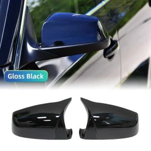 For BMW 5 6 7 Series E60 E61 E63 E64 F01 F02-F04 F06 F07 F10 F11 F12 F13 Carbon Fiber Black Side Wing Rearview Mirror Cover Caps