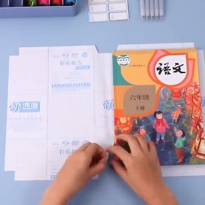 10 Sheets Transparent Self-adhesive Book Wrapper Protective Cover S/M/L Book Covers Waterproof Film