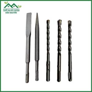 Mũi khoan bê tông 2 cạnh NURITđầu gài 81012X110mm160mm và mũi đục betong