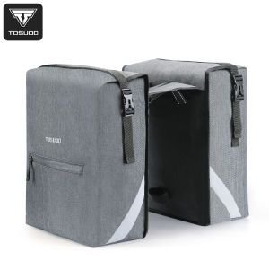 TOSUOD Bicycle Rear Seat Bag 28L Capacity Bike Panniers Snowflake Dragon Dance Cloth Material Waterproof Reflective Bike Bag