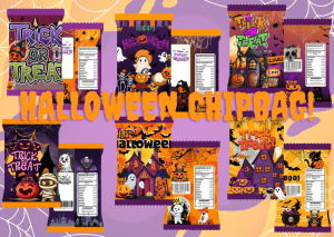 Halloween Chip bag | Trick or Treat Candy Bag | Button PIN 58mm