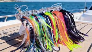1pcs 65g/100g Resin Head Octopus Soft Skirt Lure Deep Sea Boat Fishing Big Trolling Bait for Tuna Wahoo Fast Sinking