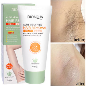 Hair Removal Cream Aloe Vera Extract 60g Mild Hair Remover Painless Hair Growth Inhibitor Arm Armpit Legs Permanent Depilatory
