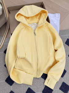 SUHUIQIAN | Yellow Slimming Jacket Sweatshirt for Petite