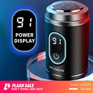 🔝 original korea hyundai brand rechargeable electric shaver men shaving machine cutting hair trimmer clipper beard for barber waterproof face razor mens mini travel portable scrape knife women private part shavers shop replaceable blade underarm