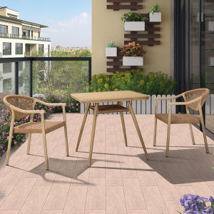 ST MIRREN | Modern Outdoor Wicker Chair Tea Table Set