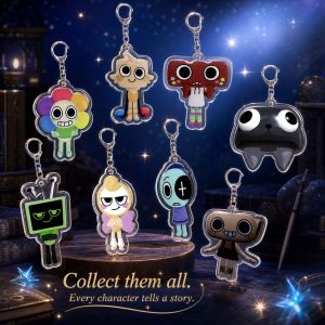 Bandai | Dandy World Acrylic Double Sided Keychain Anime Cartoon Cute Pendant Drop Shipping