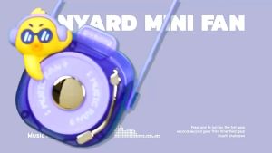 Quạt mini cầm tay quạt mini có dây đeo cổ quạt mini tích điện cầm tay hoạt hình dễ thương - Life Style 4U