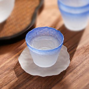 Retro Blue Japanese Style Tass Sake Cup Spirit Glass Suit Shot Glass Wine Set Liquor Divider Wine Cup