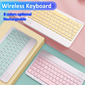 Wireless Keyboard Bluetooth-compatible Keyboard For Android IOS Windows Mini 78-Key Gaming Keybaord for PC iPad Tablet Keyboard