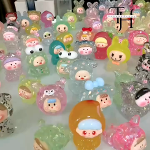 Túi mù charm LABUBU dạ quang 4 cm charm móc chìa khoá Túi mù phát sáng sinh vật biển tùi mù làm quà tặng trang trí