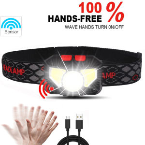 Powerful LED Sensor Headlamp USB Rechargeable Headlight Led Head Torch Camping Search Light Head Flashlight for Fishing Lantern