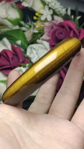 Natural Crystal Golden Tiger Eye Bangle 63mm+- 天然强光黄金虎眼 天然无优化处理 手镯 63mm+-