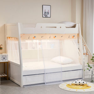 Bunk Bed 1.5 M Upper and Lower Bunk Trapezoidal Bunk Bed 1.2M High and Low Childrens Bed 1.35 For Home Bunk Bed Mosquito Net
