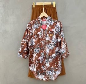 BAJU SETELAN WANITA MOTIF BUNGA BAHAN RAYON ONESET JUMBOO XL XXL