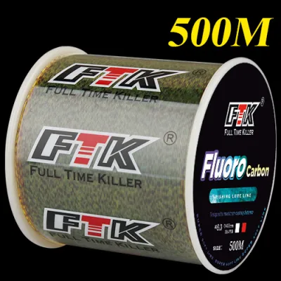 FTK 300/500m Invisible Fishing Line Speckle Fluorocarbon Coating Line 0.14mm-0.50mm 4.13LB-34.32LB Super Strong Spotted Line