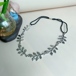 เครื่องประดับผมคริสตัลใบไม้ทอง ยางยืด สร้อยคอ เครื่องประดับผมสำหรับเด็กผู้หญิง สไตล์เกาหลี แฟชั่น เครื่องประดับผมแบบอเนกประสงค์