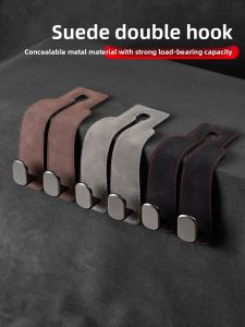 UBT | Car Storage Hooks Dual Hidden Upgraded Plush Leather 1 Pair