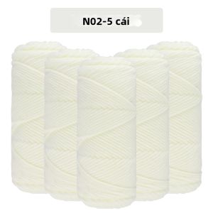 Bộ 5 Sợi Len Acrylic Mềm Mại - Mỗi Sợi 100g Dài 135m Nhiều Màu Sắc Bền Dùng Để Đan Móc Áo Len Tự Làm