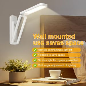 Rechargeable Table Lamp Dimmable Night Light Folding LED Touch Home Reading Night Light Lighting Remote Control USB Led Lamp