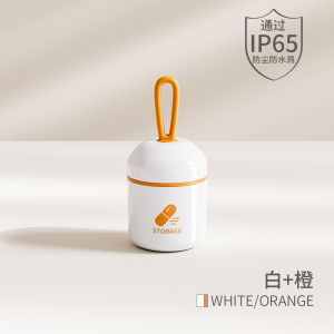 Portable Mini Japanese Style Medicine Box Moisture Proof Compact Pill Organizer Storage Case Travel Essential Personal Care