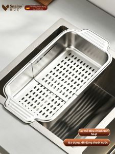 Snainy | Giá Phơi Bát Đĩa Inox Kéo Dài Cho Bồn Rửa Chén