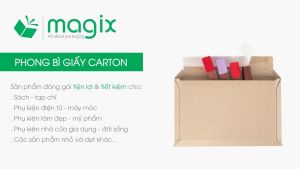 MPB5 - 31x23 cm - 60 phong bì carton đóng hàng - Bìa gói hàng bìa cứng bì thư | Magix Packaging