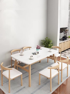 Nordic Dining Table Wood Table Home Stable Dining Table Restaurant Table Office Table Strengthened L