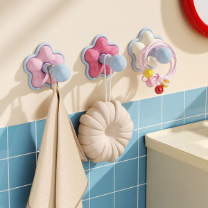 1PC Cute Flower Shaped Hook for Cabinet Door Handles Foyer Kitchen Bathroom Bedroom Office Classroom - Wall Mounted Organizer