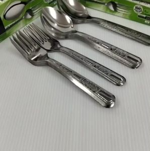 ลดพิเศษเฉพาะคุณเท่านั้น++(พร้อมส่ง) ++ช้อนส้อมสแตนเลสตราจากัวร์(12คู่) ลายฟลอเร้นซ์