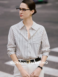 GIOVANNI VALENTINO | Womens Striped Long-Sleeve Shirt