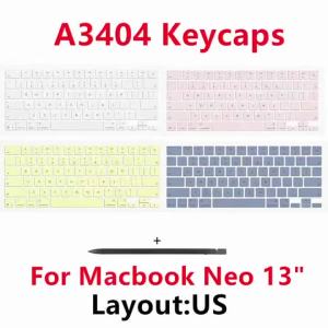 A3404 Bàn Phím Laptop Tiếng Anh Mỹ Keycaps Bộ Cho Macbook Neo 13 "Sửa Chữa Nắp Phím Bộ Tương Thích Với Apple MacBook Neo 13"