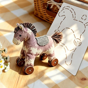YOMDID 1pc Button Decorated Horse Hoof-Shaped Patchwork Template Sewing Template for Accessories Durable Patchwork Tool