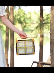 KKSKY 20000 watts solar Camping Light outdoor waterproof Buy 1 Take 1 Emergency Flood lamp with solar panel 8000W USB Rechargeable Portable for SOS Warning Hiking Outdoor Work Camping Building Garage Power Outage Night Fishing Handheld Light